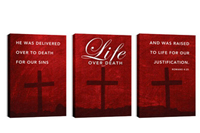 "Life Over Death" Canvas Triptych