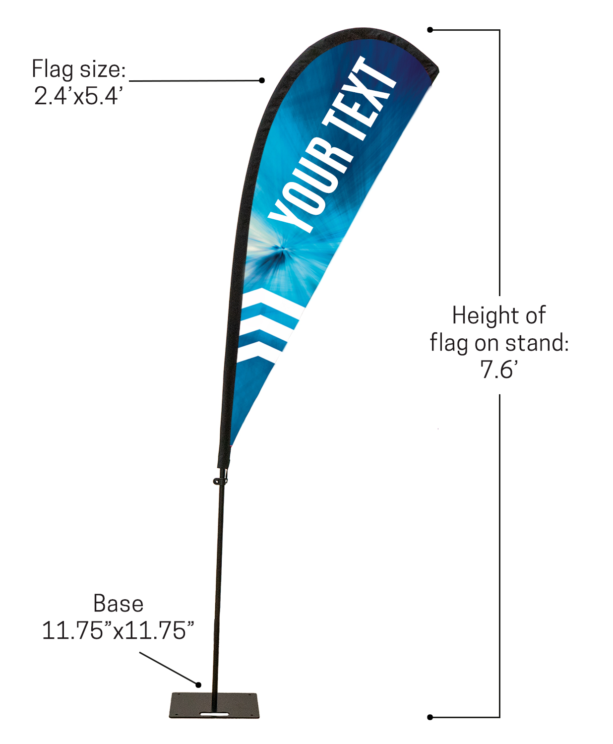 Banners, Chevron Blue Kids, 2.4' x 5.4' 4