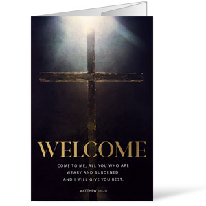 Welcome Cross Matthew 11:28 Bulletins