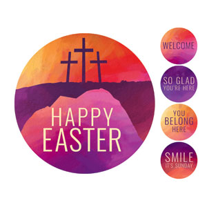 Calvary Paint Greeter Set Circle Handheld Signs