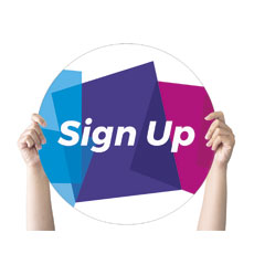 Vibrant Shapes Sign Up 