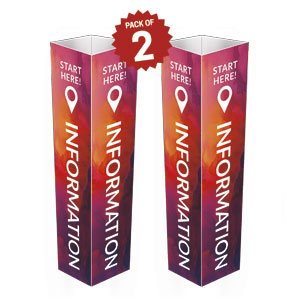 Vibrant Paint Info Column Signs