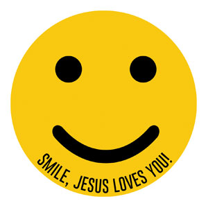 Smile Jesus Loves You Circle InviteCards 