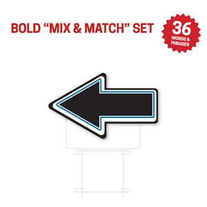 Bold Messages Arrow Left Die Cut Yard Sign