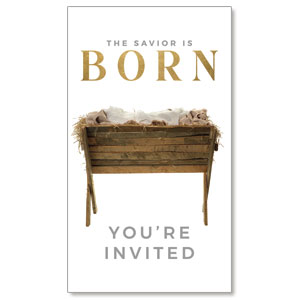 Born Manger Invite 2" x 3.5" Flat Invite