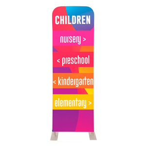 Curved Colors Children Directional 2' x 6' Sleeve Banner