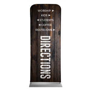 Dark Wood Directional 2'7" x 6'7" Sleeve Banners