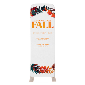 Fall Leaves Watercolor 2' x 6' Sleeve Banner