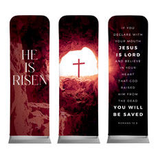 He Is Risen Tomb Cross Triptych 