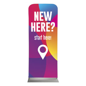 Curved Colors New Here 2'7" x 6'7" Sleeve Banners