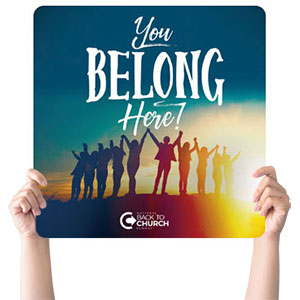 BTCS You Belong Here Hand Held Square Handheld Signs
