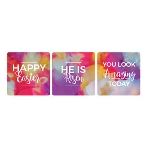Bright Petals Easter Set Square Handheld Signs
