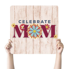 Celebrate Mom Wood Flowers 