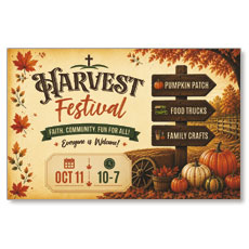 Harvest Festival Sign Post 