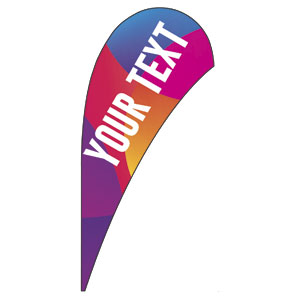 Curved Colors Your Text Indoor Flags
