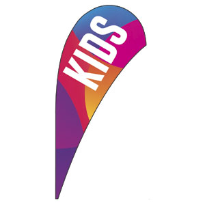 Curved Colors Kids Indoor Flags