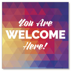 Geometric Bold Welcome Here Invite 