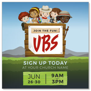 Adventure Kids VBS 3.75" x 3.75" Square InviteCards