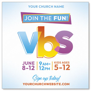 Colorful VBS 3.75" x 3.75" Square InviteCards