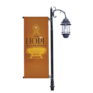 Hope of Christmas Manger Light Pole Banners