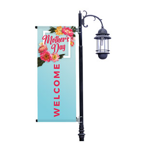 Mother's Day Floral Frame Light Pole Banners