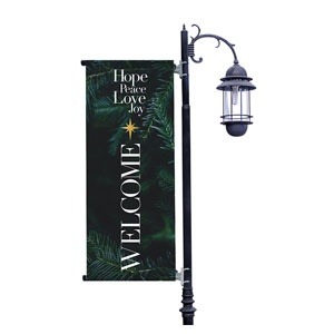 Advent Words Light Pole Banners