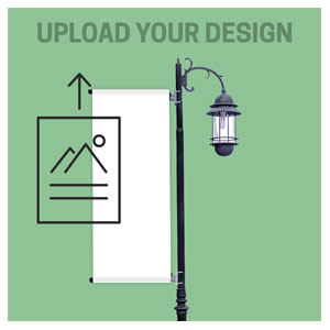 2 x 5 Light Pole Banner: Upload Your Design Light Pole Banners