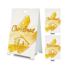 Christmas Gold Brush Stroke 