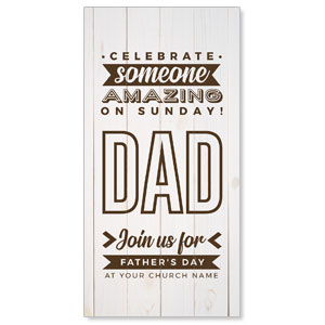 Celebrate Amazing Dad 11" x 5.5" Oversized Postcards