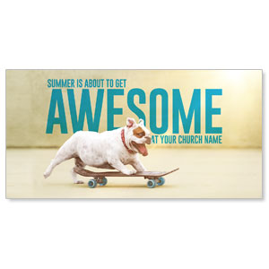 Awesome Summer Dog 11" x 5.5" Oversized Postcards