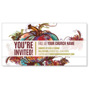 Colorful Pumpkin 11" x 5.5" Oversized Postcards