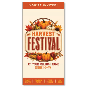 Harvest Festival Orange 11" x 5.5" Oversized Postcards