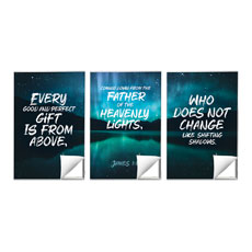 Heavenly Lights James 1:17 Triptych 