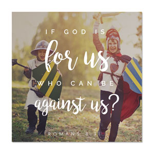 Photo Scriptures Rom 8:31 23" x 23" Rigid Wall Art