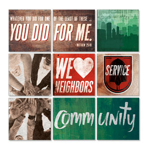 Community Mod Set 23" x 23" Rigid Wall Art