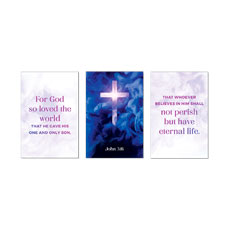 He Is Risen Blue Smoke Triptych 