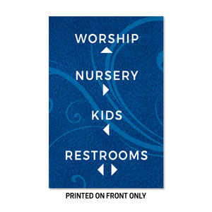 Flourish Directional 23" x 34.5" Rigid Sign