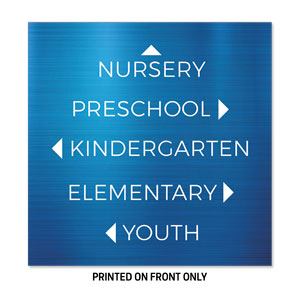 General Blue School Directional 23" x 23" Rigid Sign