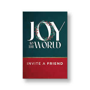 Joy to the World Wreath Invite A Friend 23" x 34.5" Rigid Sign