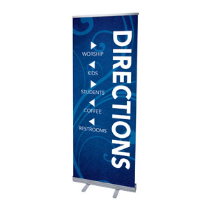 Flourish Directional 2'7" x 6'7"  Vinyl Banner