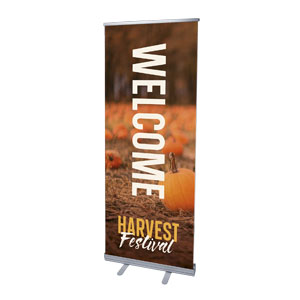 Harvest Festival Pumpkins 2'7" x 6'7"  Vinyl Banner