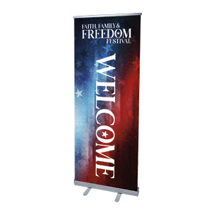 Faith Family Freedom Festival 2'7" x 6'7"  Vinyl Banner