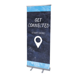 Blue Revival Get Connected 2'7" x 6'7"  Vinyl Banner