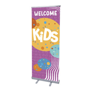 Confetti Kids 2'7" x 6'7"  Vinyl Banner
