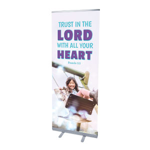 Kids Trust In The Lord 2'7" x 6'7"  Vinyl Banner
