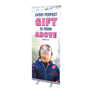Kids Perfect Gift From Above 2'7" x 6'7"  Vinyl Banner