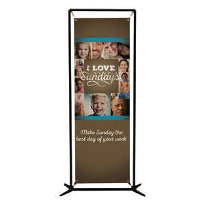 I Love Sundays  2' x 6' Banner