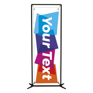 Vibrant Shapes Your Text 2' x 6' Banner