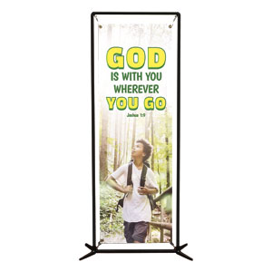 Kids God Is With You 2' x 6' Banner