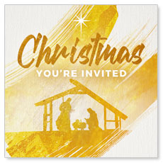 Christmas Gold Brush Stroke 